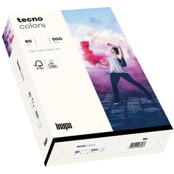 Multifunktionspapier tecno colors A3 80 g/qm naturweiß VE=500 Blatt