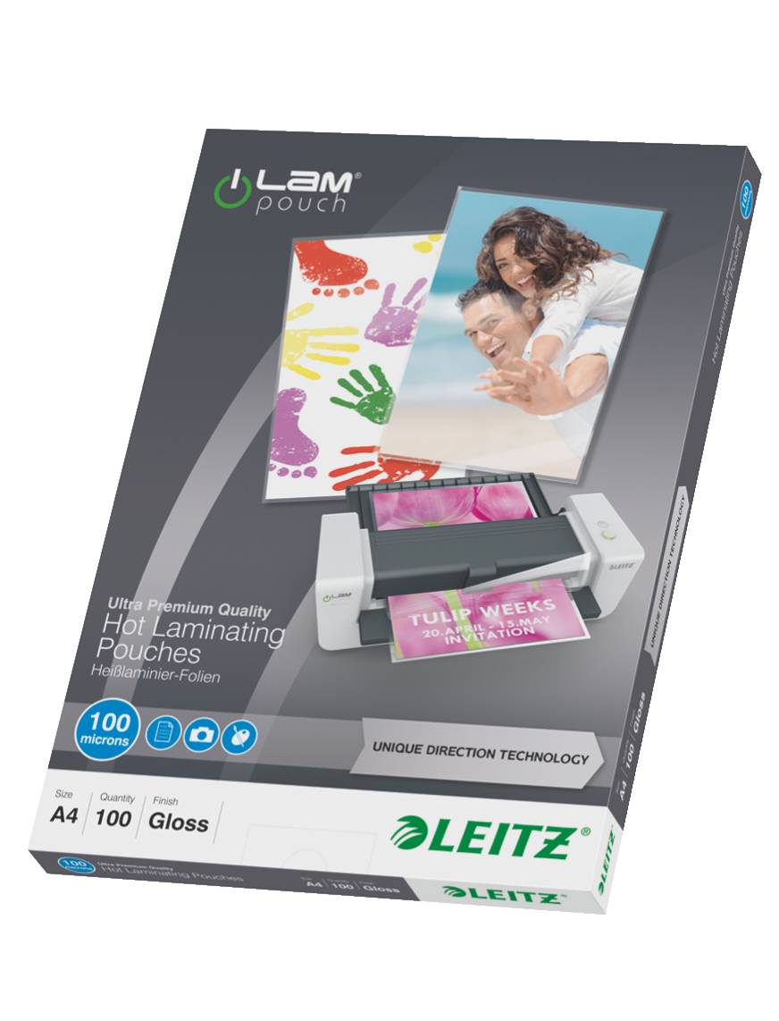 Esselte Leitz Glänzend, kristallklar - A4 (210 x 297