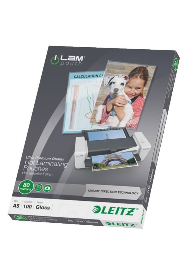 Esselte Leitz Glänzend, kristallklar - A5 (148 x 210
