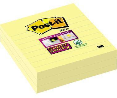 Haftnotiz Post-it Super Sticky 675-3SCY 101x101mm lin. ge 3 St.