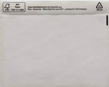 Dokumententasche C5 ohne Druck Polyethylen-Folie 250 St./Pack