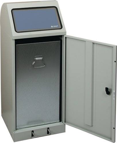 STUMPF 665-075-1-2-735 Wertstoffsammler 70 l H1000xB400xT380mm lichtgrau, RAL 7