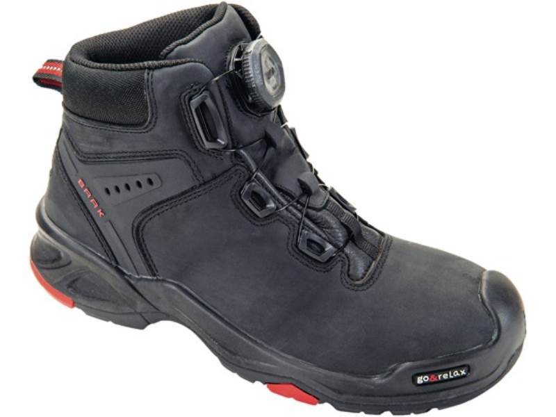 BAAK 6642-46 Sicherheitsstiefel Braxton Gr.46 schwarz/rot S3 SRC HRO EN ISO 2