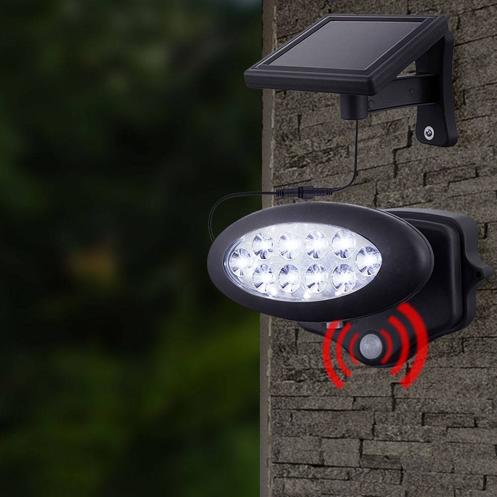 Wandleuchte mit Bewegungsmelder Außen Solarleuchte LED Fassadenleuchte, anthrazit, BxH 17 x 11,3 cm, 2er Set