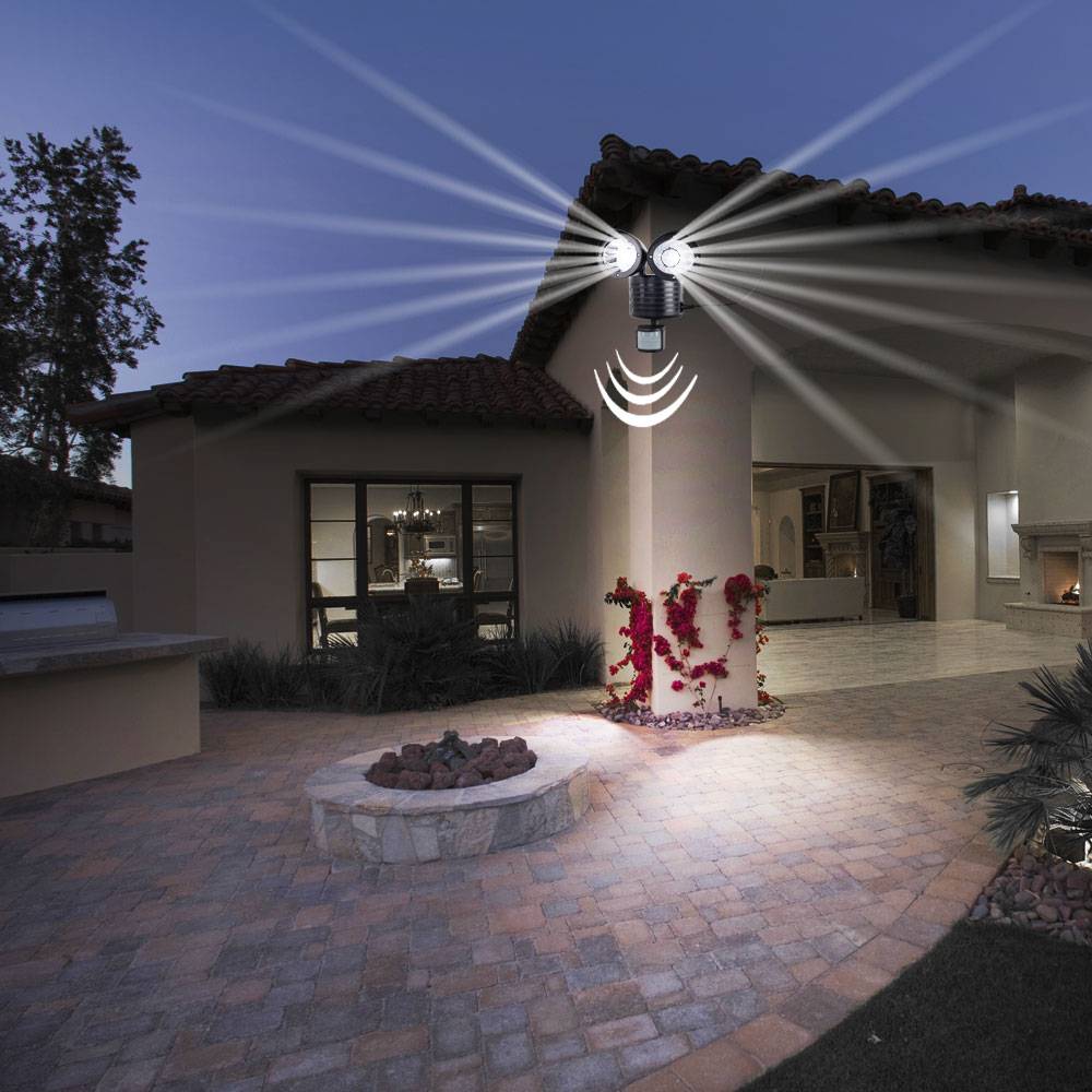 3er Set LED Solar Wand Leuchten SENSOR Außen Strahler Hof Lampen Bewegungsmelder