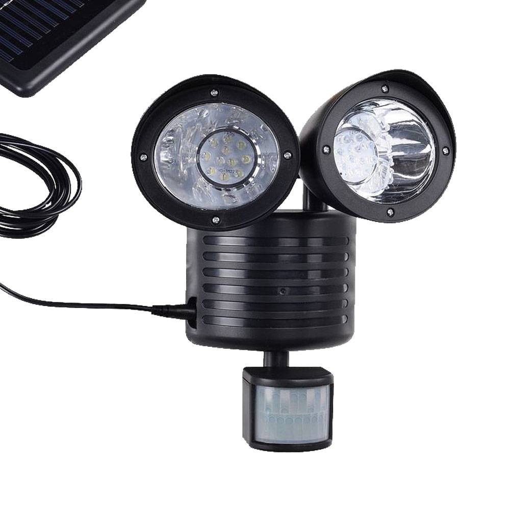 3er Set LED Solar Wand Leuchten SENSOR Außen Strahler Hof Lampen Bewegungsmelder