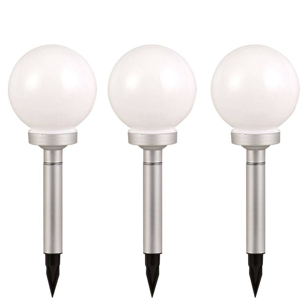 LED Außenleuchte Außenbeleuchtung Beleuchtung Gartenleuchte Solar Leuchte Kugelform 3er Set