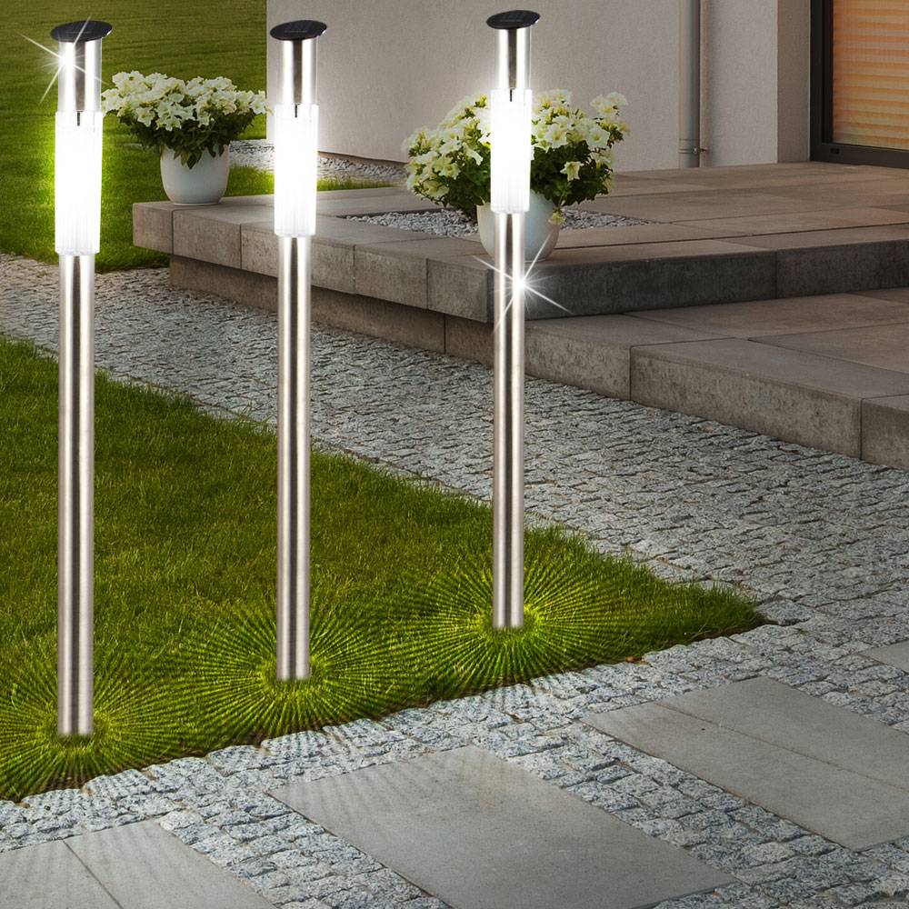 6er Set Solarleuchten Gartenleuchte Außenbeleuchtung Lampe Leuchte Licht 33961-6