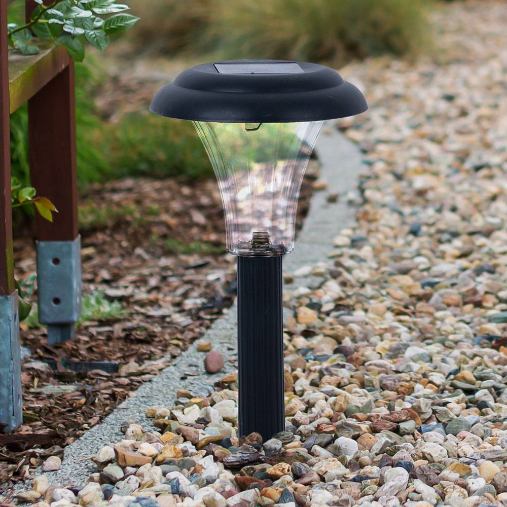 8er Set LED Solar Steck Lampen Außen Leuchten Garten Beleuchtungen Lichter IP44