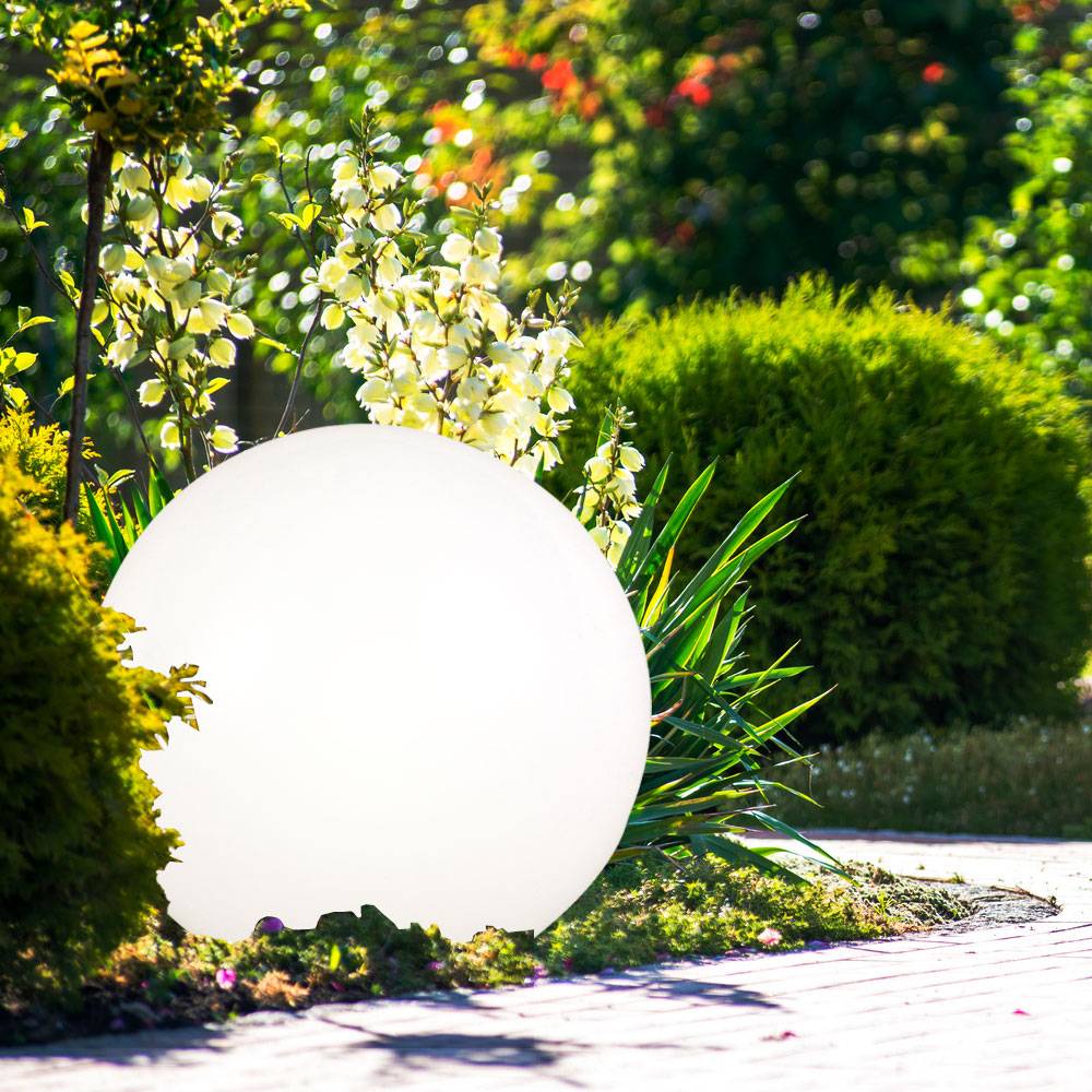 3er Set LED Solar Leuchten Kugeln Außen Beleuchtungen Lampen Weiß Strahler IP44 Garten Hof Weg