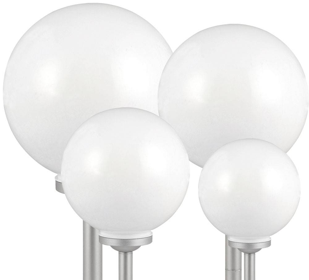 4er Set Outdoor LED Solar Kugel Leuchte Deko Lampe IP44 8hrs Beleuchtung Erdspieß Garten Veranda Hof Weg