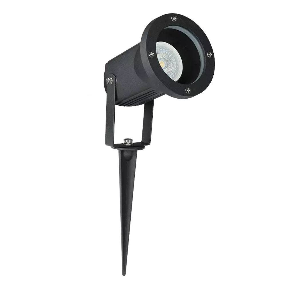 Außen Steckleuchte schwenkbar Außenleuchte Erdspieß Garten Stecklampe Aussen Terrasse, Fernbedienung dimmbar, schwarz, 1x RGB LED 3,5W 290Lm warmwe