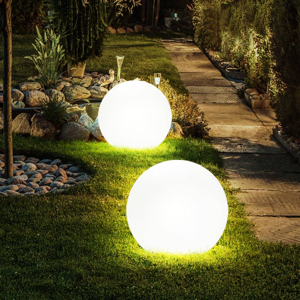 Solar Gartenlampe Erdspieß Kugel Solar LED Aussenleuchte Licht Leuchte