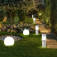 6x LED Solar Deko Leuchten SET Steck Erdspieß Kugel Lampe Garten Weg Beleuchtung Edelstahl 6x LED Solar Deko Leuchten SET Steck Erdspieß Kugel Lampe Garten Weg Beleuchtung Edelstahl