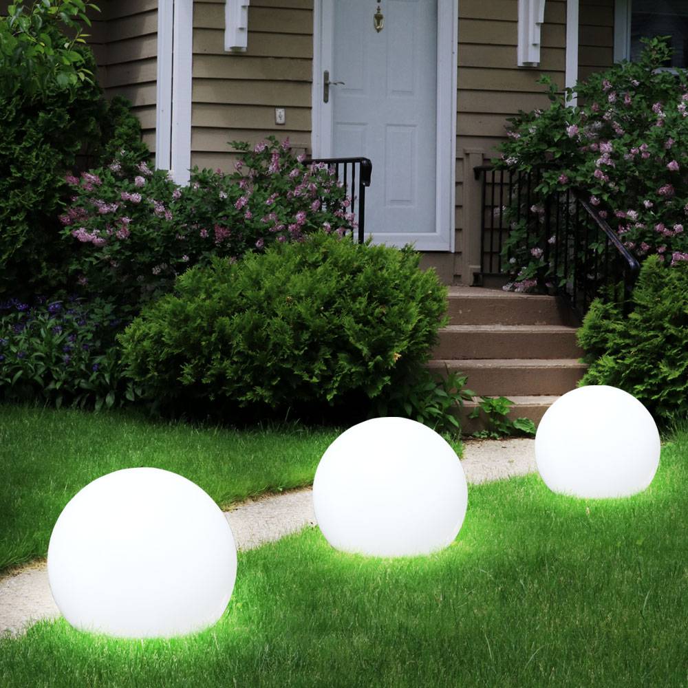 Solarleuchte Stecklampe Solar Luftballon bunt Außen Solarlampe Kugelleuchte Garten, Erdspieß, 5x Ballon 3x Kugeln, 8er Set