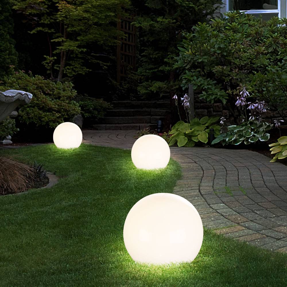Solarleuchte Kugel Garten Kugelleuchte Solar LED Gartendeko Solarkugel für Außen 15 cm, mit Erdspieß und Balkonhalter, Leuchtdauer ca. 6-8 Stunden