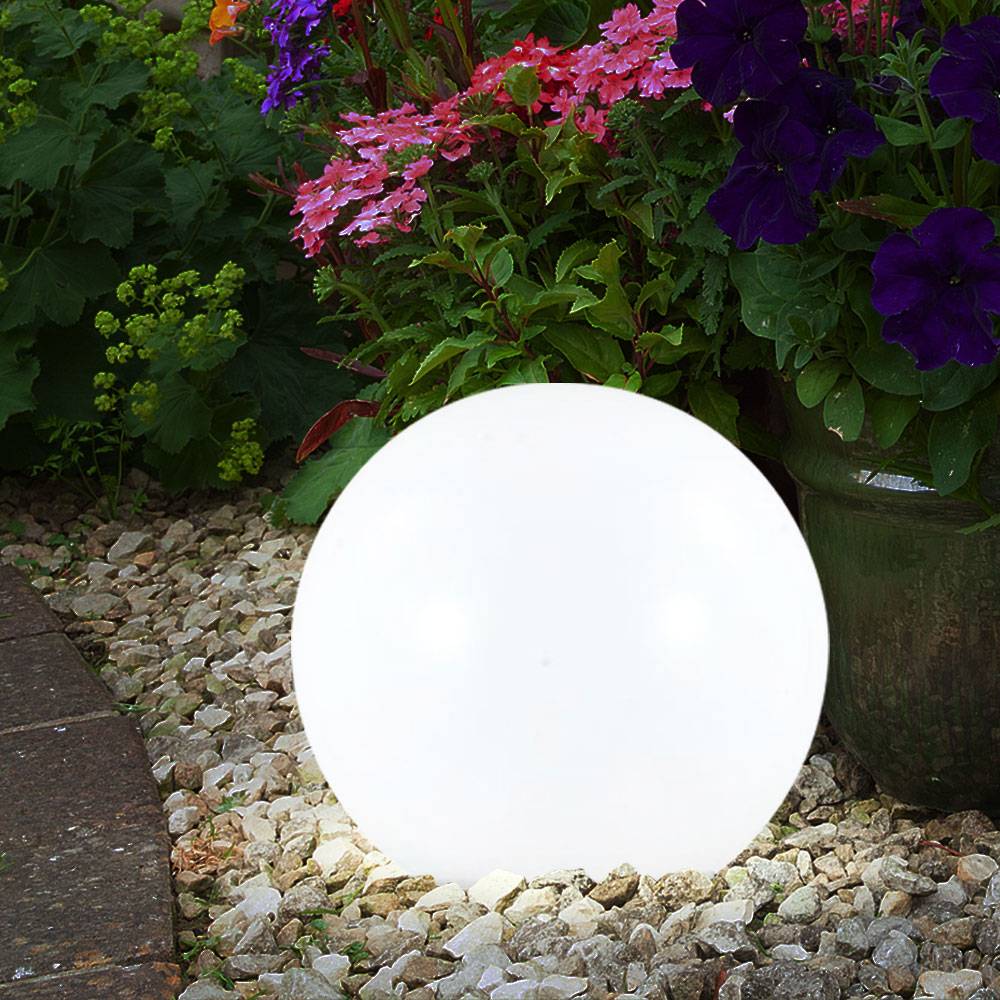 Solarleuchte Kugel Garten Kugelleuchte Solar LED Gartendeko Solarkugel für Außen 15 cm, mit Erdspieß und Balkonhalter, Leuchtdauer ca. 6-8 Stunden