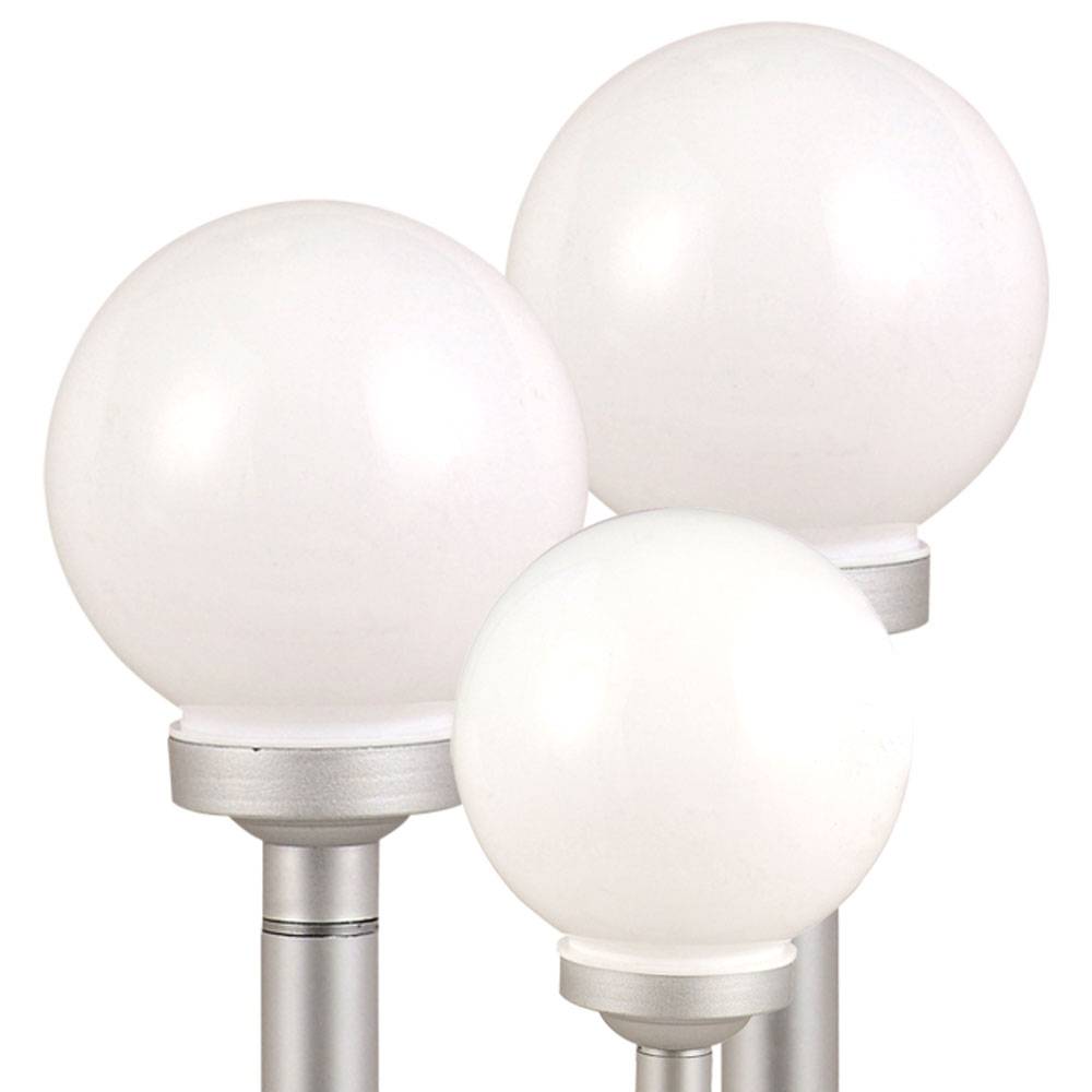 3er Set LED Solar Außen Leuchten Balkon Beleuchtung Garten Deko Steck Lampen Kugeln weiß 15 und 25 cm