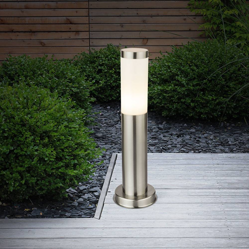 LED Standleuchte Weg Lampe Außenleuchte Terrassenleuchte Edelstahl Laterne IP44 Gartenleuchte