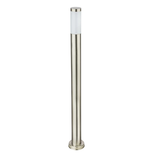 Außenleuchte Stehleuchte Gartenlampe Säulenleuchte Eingangsbeleuchtung Garten, IP44 Edelstahl silber opal, 1x E27 Fassung, DxH 12,7x110 cm Außenleuchte Stehleuchte Gartenlampe Säulenleuchte Eingangsbeleuchtung Garten, IP44 Edelstahl silber opal, 1x E27 Fassung, DxH 12,7x110 cm