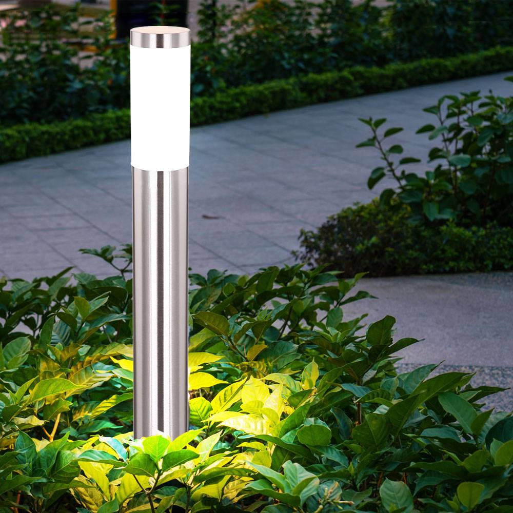 Wegeleuchte Außenstehlampe dimmbar Smart LED Gartenlampe Stehlampe Außenlampe Edelstahl, App- und Sprachsteuerung, RGB Farbwechsel, 10W 806lm warmwe
