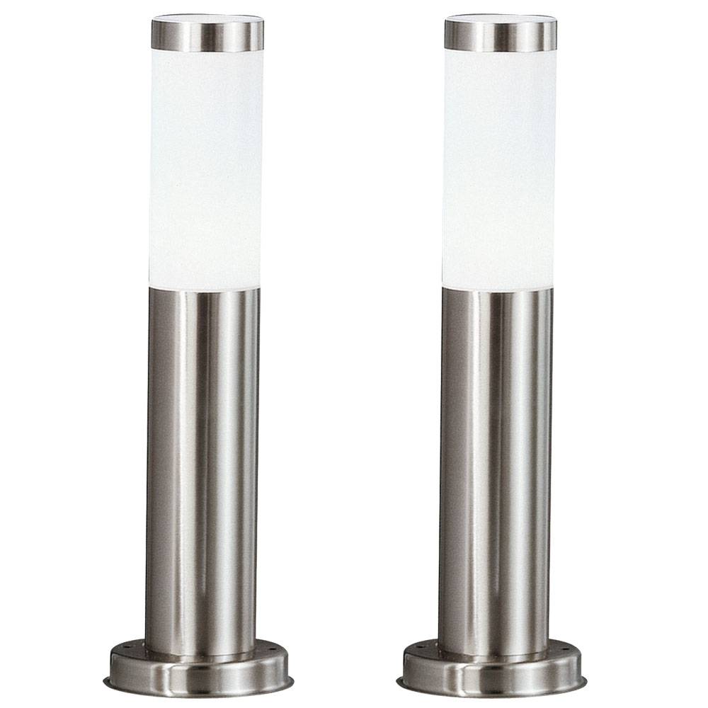 Außenstehlampe dimmbar mit Fernbedienung LED Sockellampe Gartenleuchte, RGB Farbwechsel, 8,5W 806lm warmweiß, DxH 7,8x45 cm, 2er Set