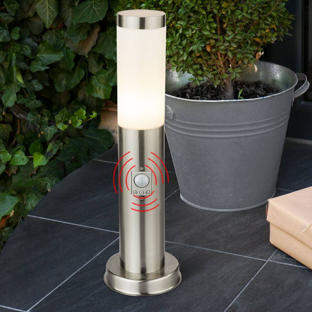 LED 9,5 Watt Außen Leuchte Bewegungsmelder Steh Lampe Beleuchtung