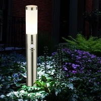 Stand Lampe Bewegungsmelder Edelstahl 1-flammig weiß Gartenhaus Stand Lampe Bewegungsmelder Edelstahl 1-flammig weiß Gartenhaus