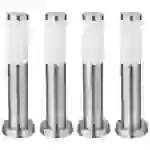 4er Set Edelstahl Steh Leuchten Außen Beleuchtungen IP44 Stand Lampen Silber E27 Strahler Lichter 4er Set Edelstahl Steh Leuchten Außen Beleuchtungen IP44 Stand Lampen Silber E27 Strahler Lichter