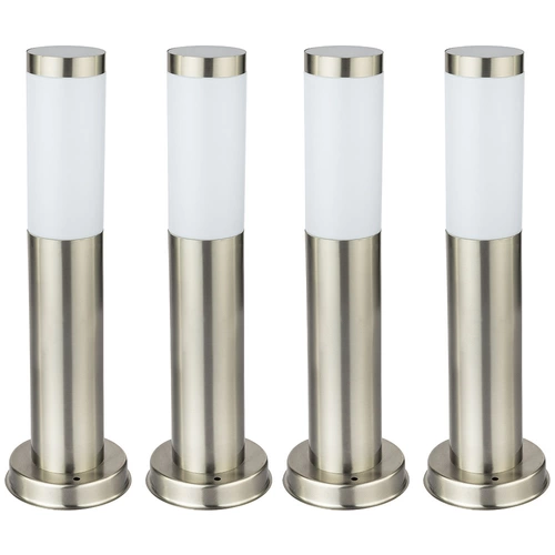 4er Set Edelstahl Steh Leuchten Außen Beleuchtungen IP44 Stand Lampen Silber E27 Strahler Lichter 4er Set Edelstahl Steh Leuchten Außen Beleuchtungen IP44 Stand Lampen Silber E27 Strahler Lichter