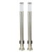 Außenstehleuchte Gartenlampe Wegeleuchte 2x Steckdose Pollerleuchte silber, 1x E27, DxH 13,1 x 110 cm, 2er Set Außenstehleuchte Gartenlampe Wegeleuchte 2x Steckdose Pollerleuchte silber, 1x E27, DxH 13,1 x 110 cm, 2er Set