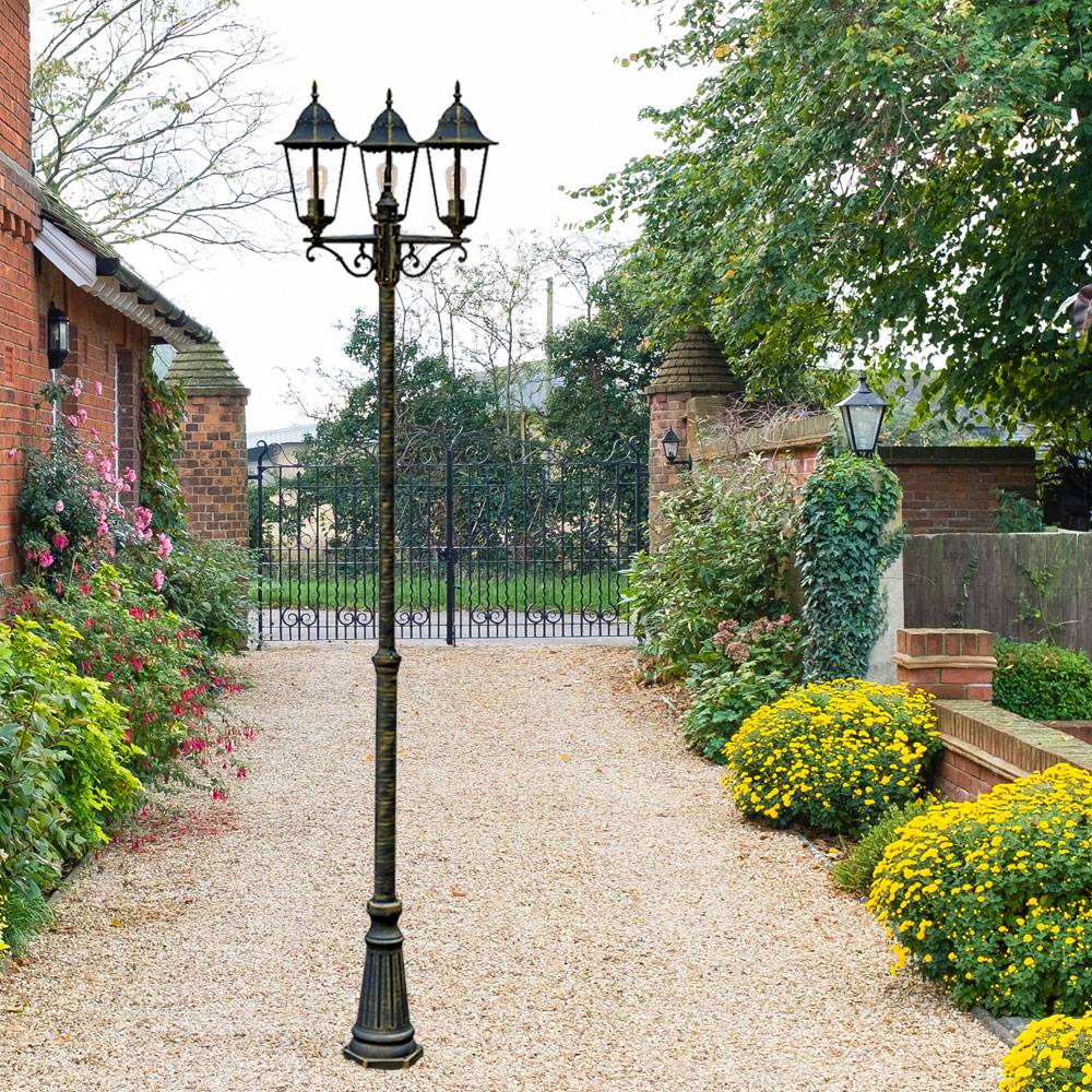 Außen Leuchte Kandelaber Steh Lampe Stand Beleuchtung Laterne Licht