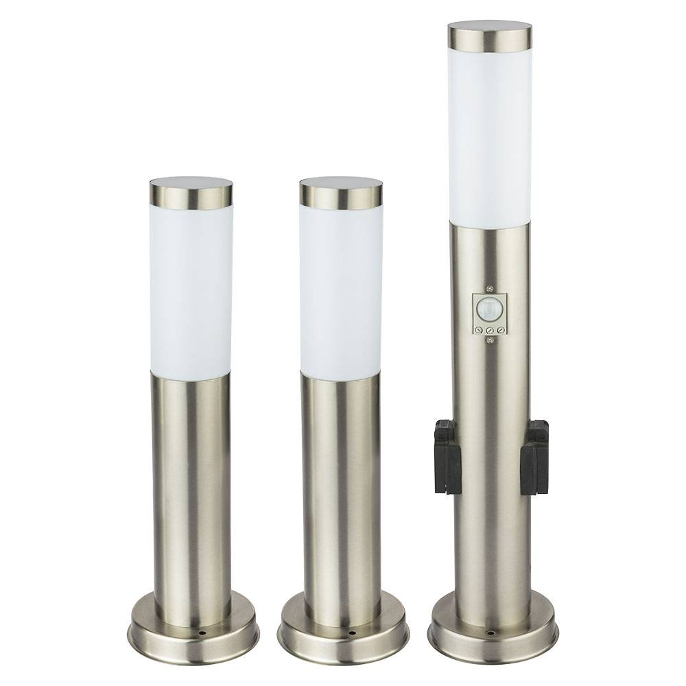 3er Set RGB LED Außen Leuchten Dimmer Fernbedienung Garten Lampen Bewegungsmelder Steckdosen