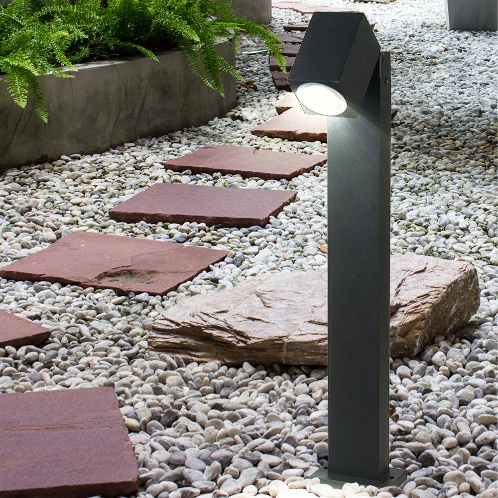 2x LED Außen Garten Steh Stand Lampe Leuchte Veranda Hof Weg Beleuchtung Spot beweglich Strahler