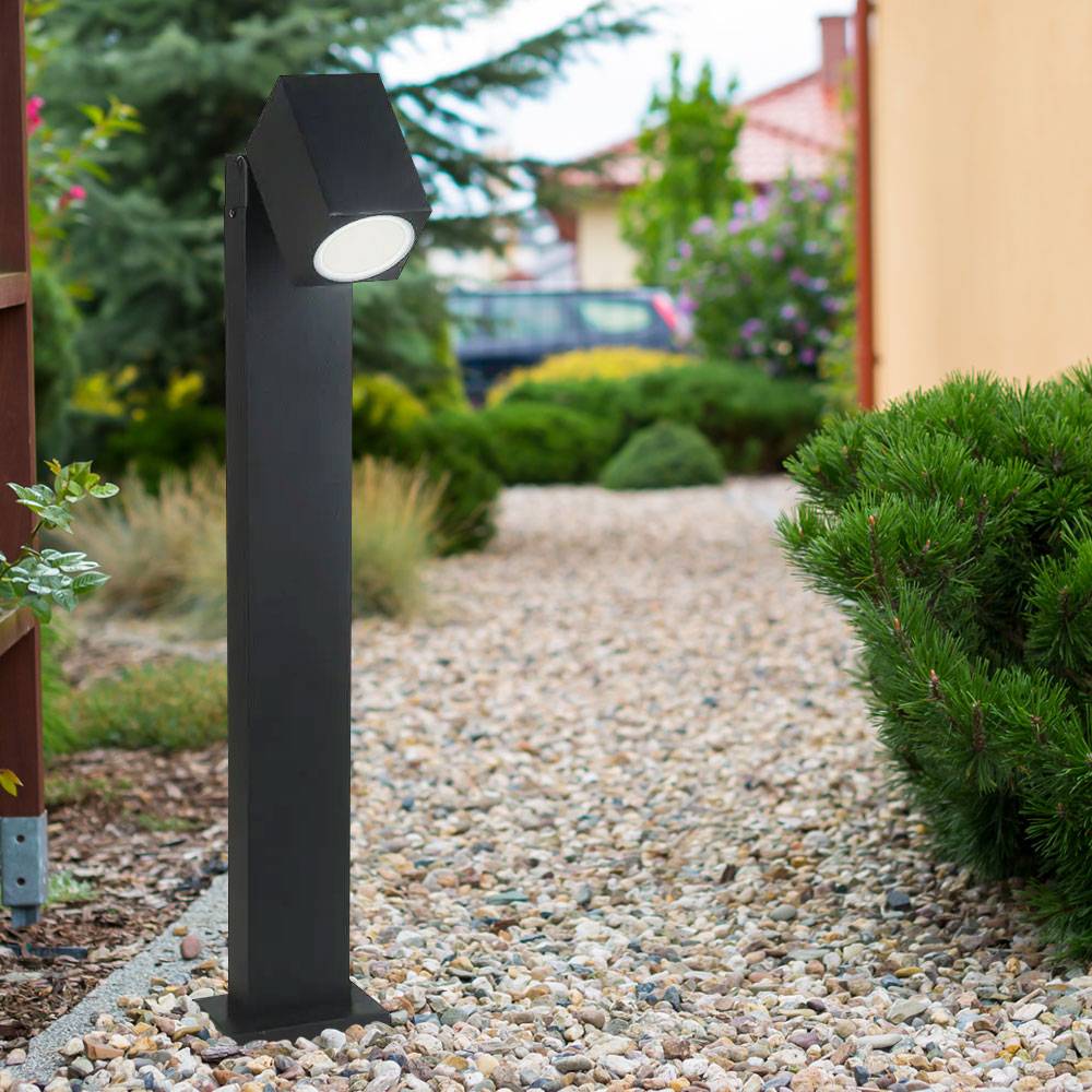 2x LED Außen Garten Steh Stand Lampe Leuchte Veranda Hof Weg Beleuchtung Spot beweglich Strahler