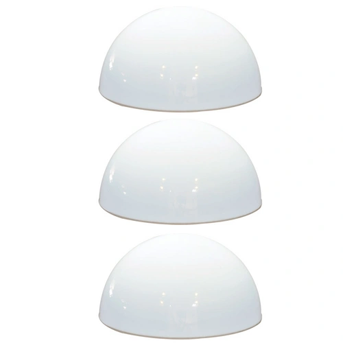 3er Set LED Solar Steh Lampen Fassaden Halb Kugel Wand Beleuchtung Garten Weg Stand Leuchten weiß 3er Set LED Solar Steh Lampen Fassaden Halb Kugel Wand Beleuchtung Garten Weg Stand Leuchten weiß
