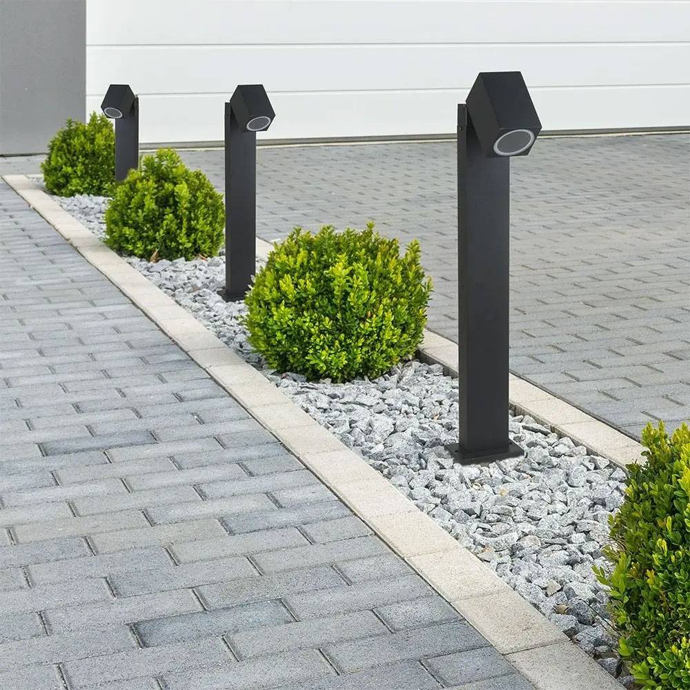 2x Außen LED RGB Garten Steh Stand Lampe Leuchte Veranda Hof Weg Beleuchtung inkl. Fernbedienung