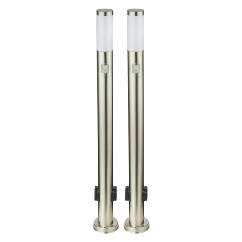 2er Set Außen Steh Lampen Bewegungsmelder 2x Steckdosen Garten Beleuchtung Einfahrt Hof Säulen Stand Leuchten 2er Set Außen Steh Lampen Bewegungsmelder 2x Steckdosen Garten Beleuchtung Einfahrt Hof Säulen Stand Leuchten