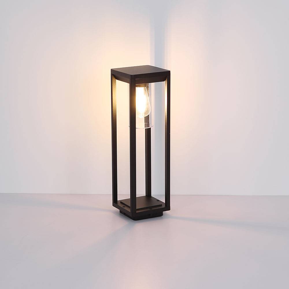Steh Leuchte ALU Außen Beleuchtung Garten Steh Lampe FILAMENT Laterne im Set inkl. LED Leuchtmittel