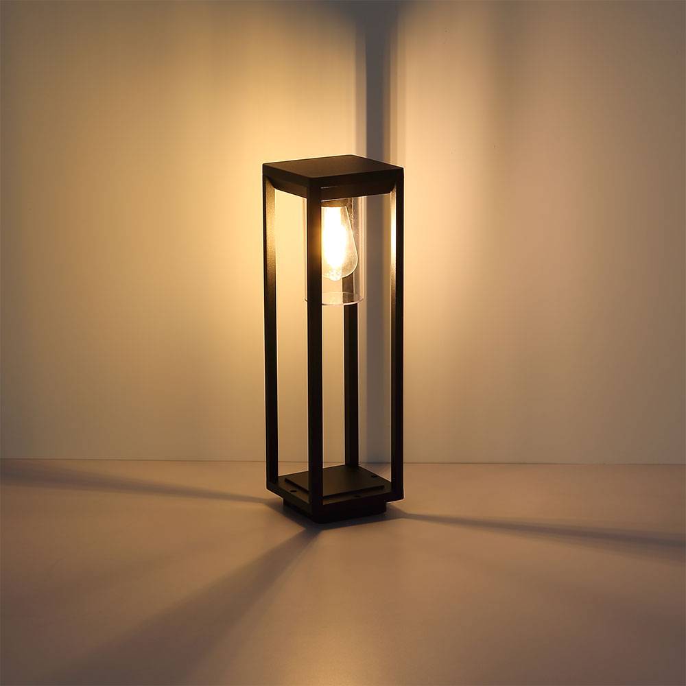 Steh Leuchte ALU Außen Beleuchtung Garten Steh Lampe FILAMENT Laterne im Set inkl. LED Leuchtmittel