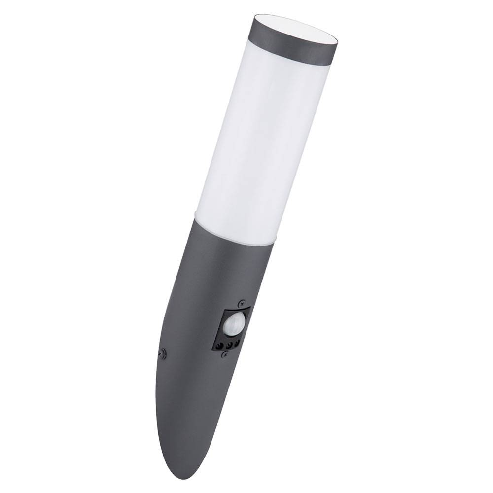 Wand Fackel Außen Lampe Bewegungsmelder Fassaden Leuchte ANTRHAZIT im Set inkl. LED Leuchtmittel