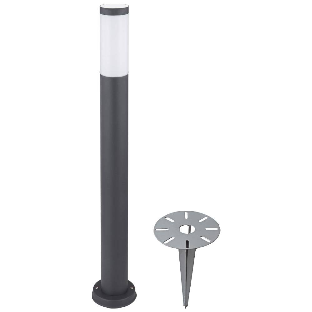 Außen Steh Lampe Garten Weg Steck Beleuchtung Edelstahl Terrassen Erd Boden Spieß Stand Leuchte anthrazit