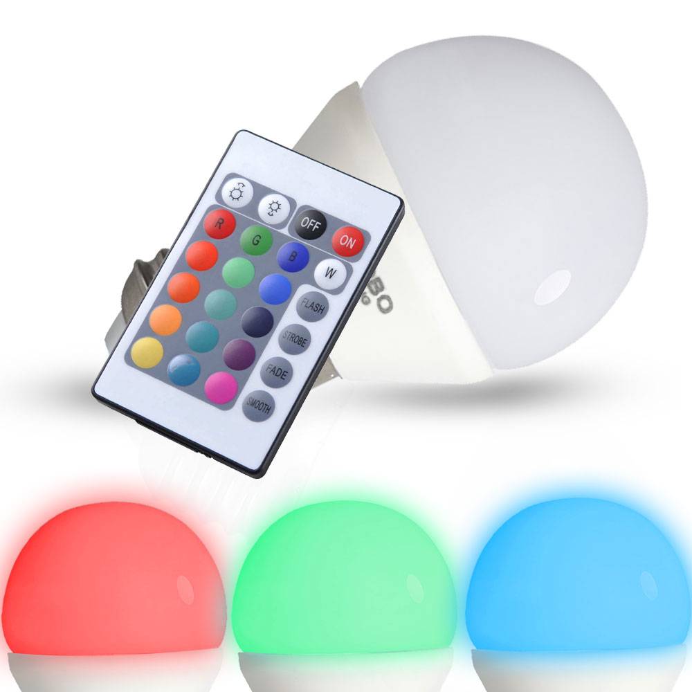 Außen Beleuchtung Decken Lampe Fernbedienung Glas opal rund im Set inklusive RGB LED Leuchtmittel