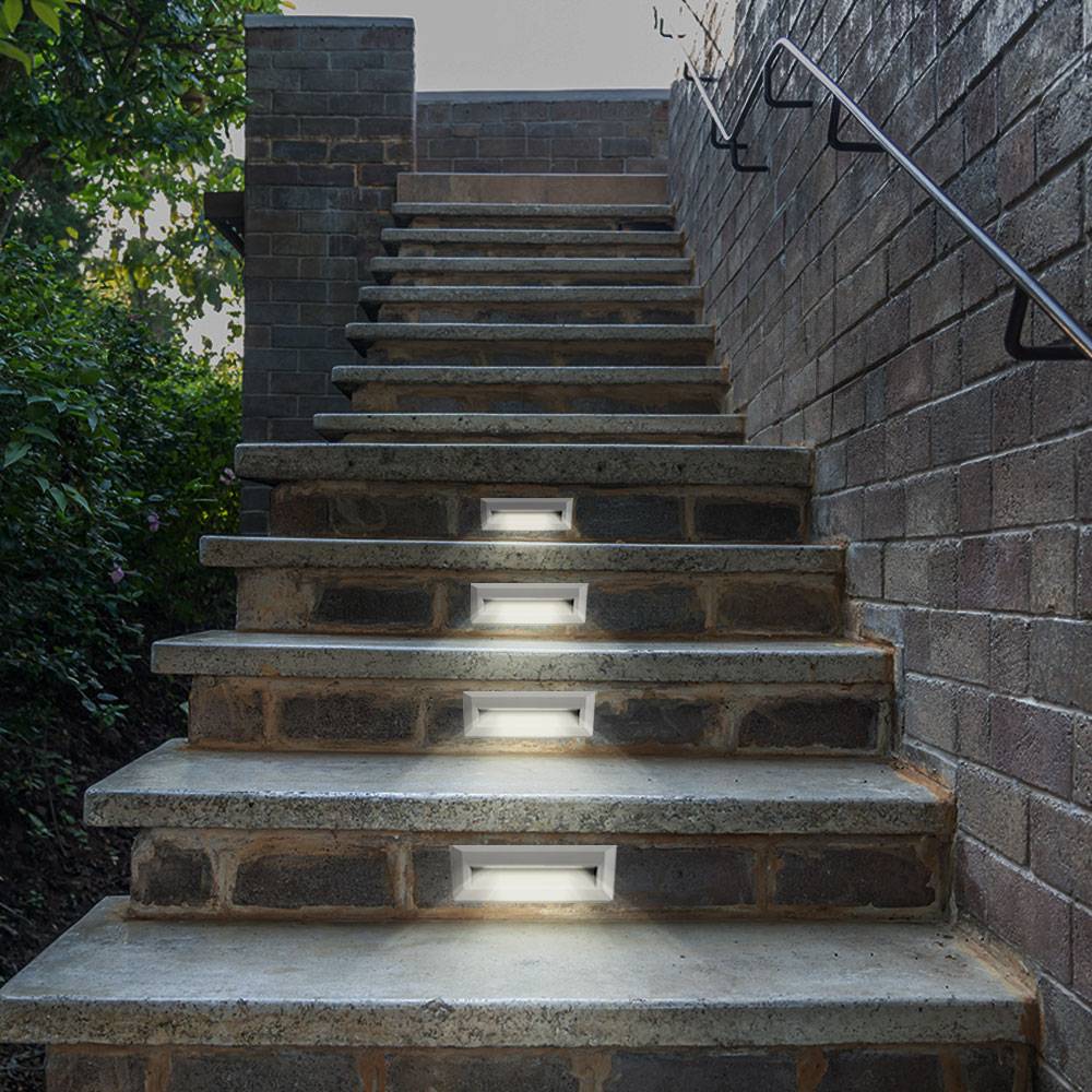 Wandlampe grau Außenleuchte Treppenhauslampe modern, LED Werkstattlampe Rechteck matt IP65, 1x LED 3W 110lm 4000K neutralweiß, LxBxH 23x2,8x8 cm