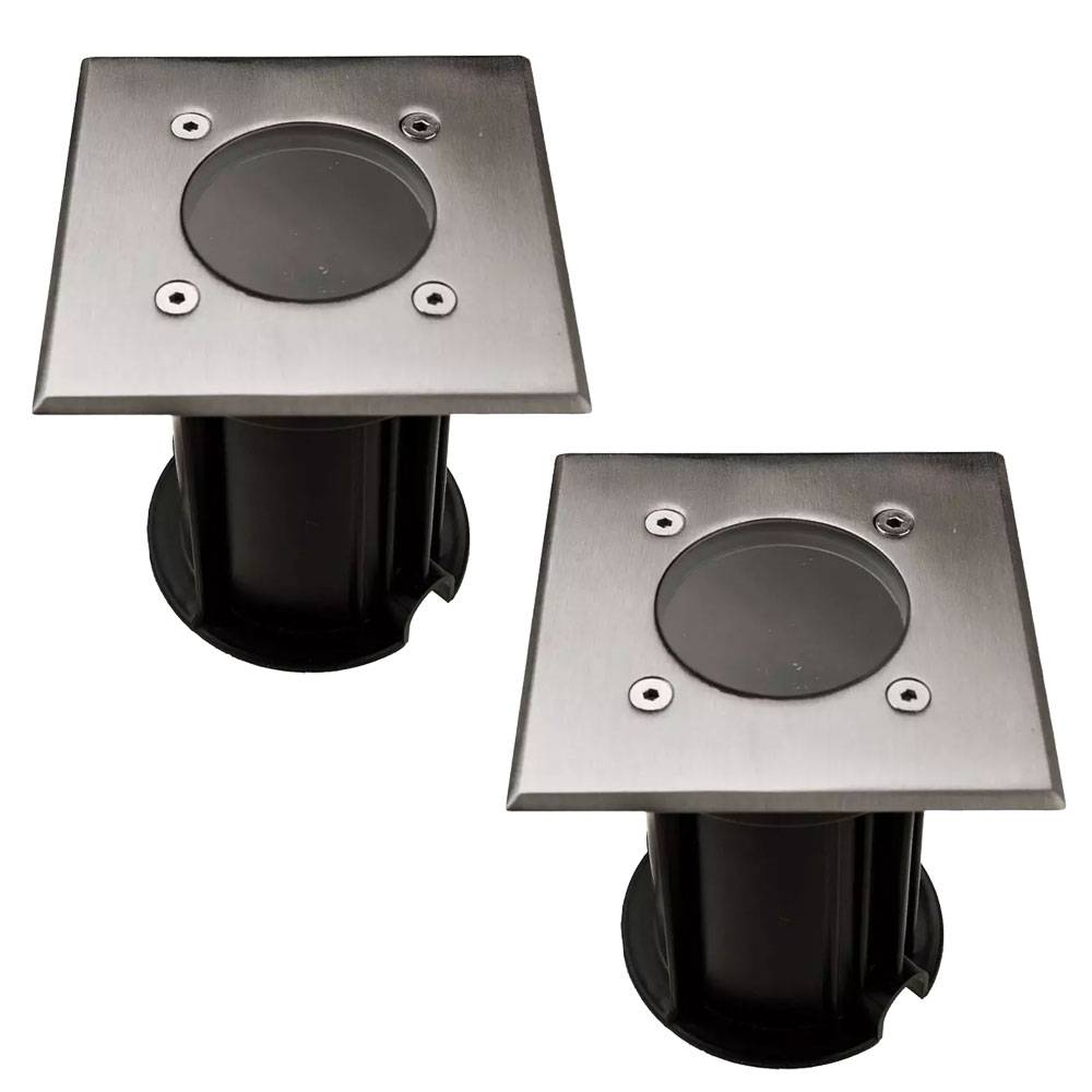 Bodeneinbaustrahler Aussen GU10 Terrassenboden Beleuchtung Bodeneinbauleuchte Außen, App-Steuerung, Edelstahl stoßfest, Smart RGB LED 4,5W 290Lm, Lx