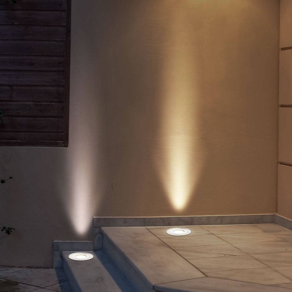 2er Set Außen Einbau Strahler Garten Weg Boden Leuchten Edelstahl Garagen Einfahrt Spots IP65 Lampen