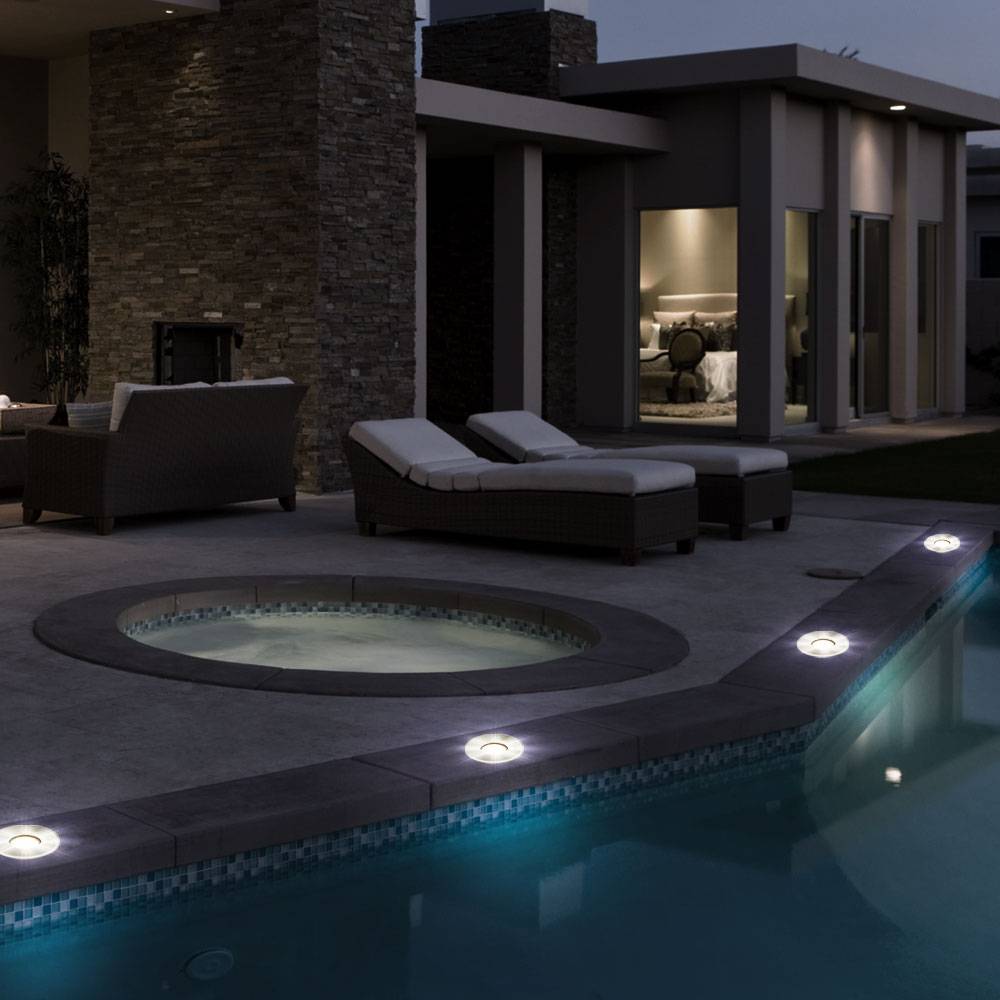 4er Set Einbau Spot Strahler Leuchten Geh Weg Boden Beleuchtung Edelstahl Garagen Einfahrt Außen Lampen befahrbar