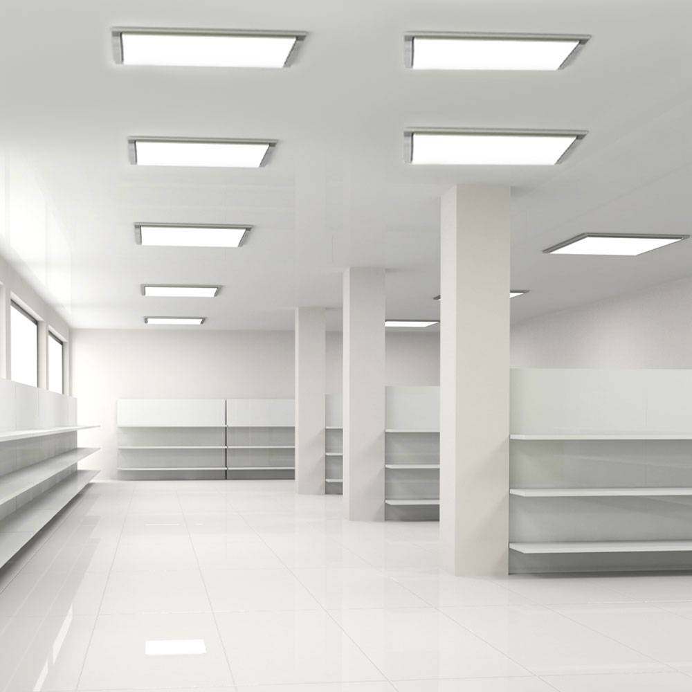 10x LED Einbau Panel Leuchten Wohnraum Decken Strahler Alu Raster Lampen
