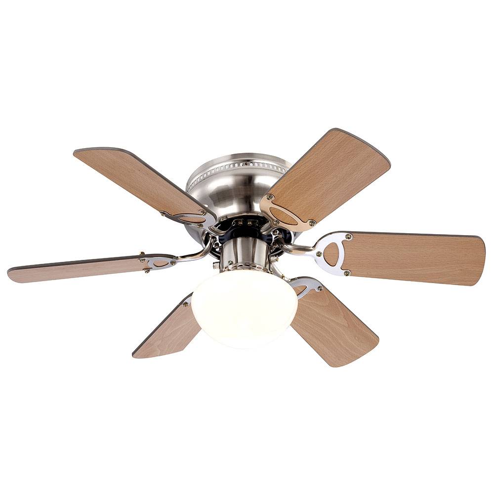 Deckenventilator mit Zugschalter Fernbedienung und Licht 3 Geschwindigkeitsstufen 76 cm