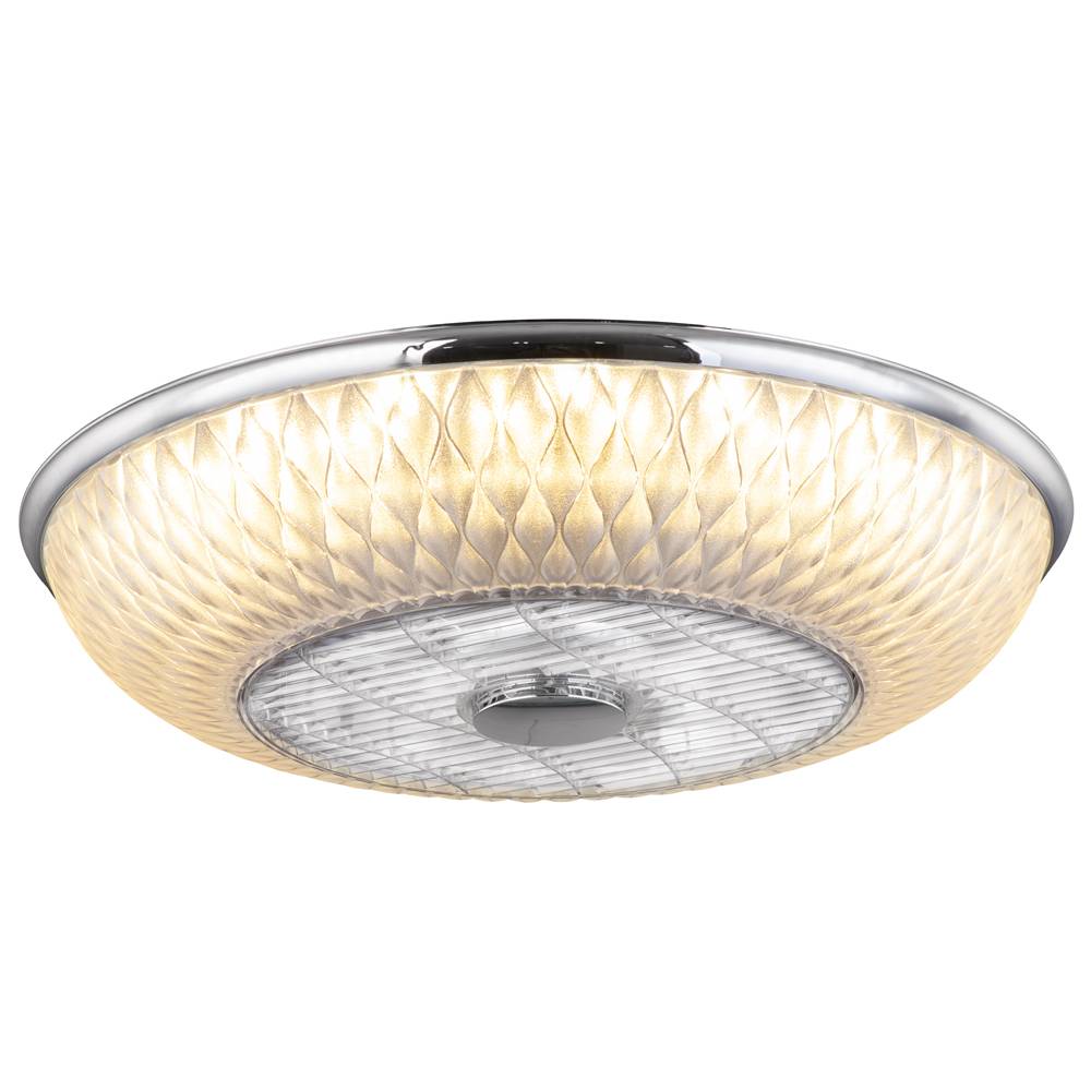 Deckenventilator mit LED-Licht Fernbedienung Dimmbar CCT-Schaltung 3 Stufen Chrom 55 cm